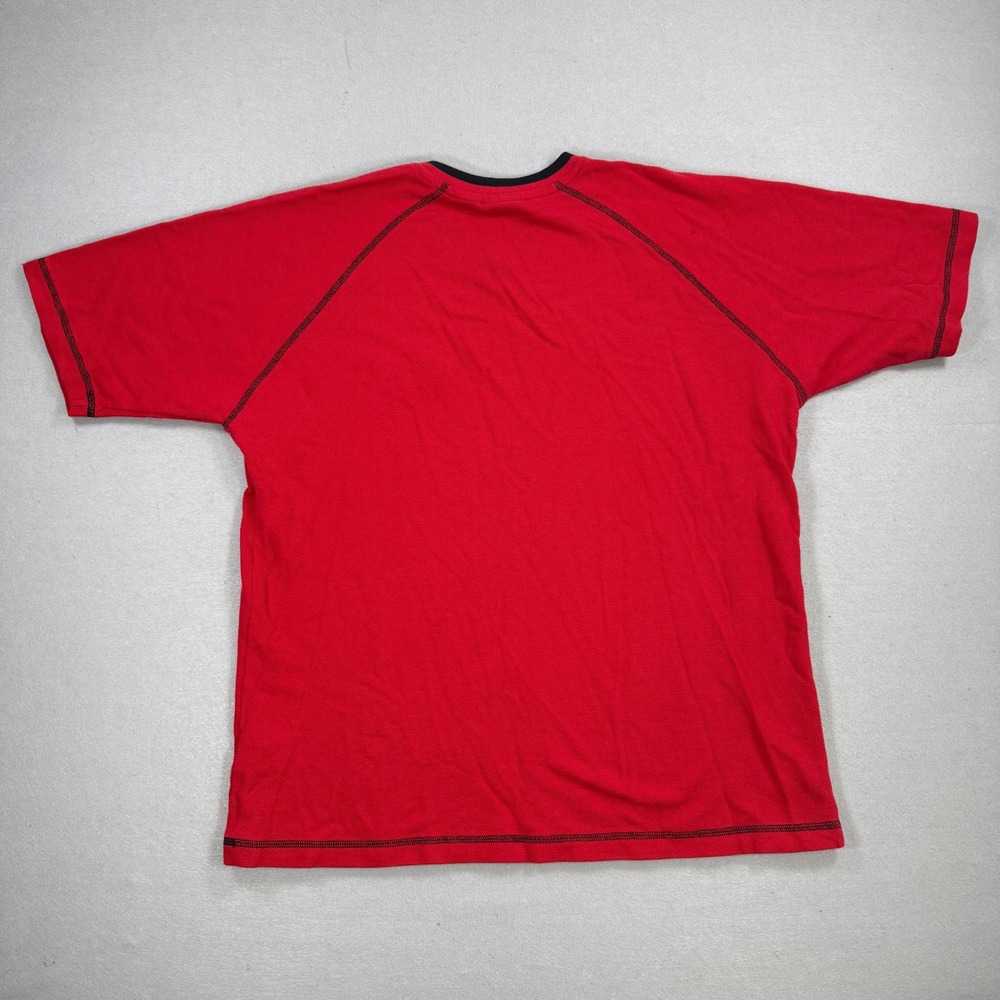 Vintage Guess Jeans T-Shirt Mens Large Red V-Neck Short Sleeve Streetwear Y2K - Picture 2 of 8